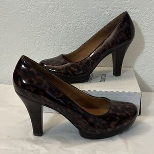 Sofft Womens Ramona‎ 4" Pumps Size 9.5M Leather Tortoise Shell CBHD13 Comfort